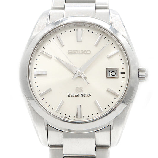 Battery replaced SEIKO GS Grand Seiko Heritage Collection 9F62-0AB0 Date 100m Water Resistant Silver SS Stainless Steel Men's Quartz [6 Month Warranty] [Watch] [Used]