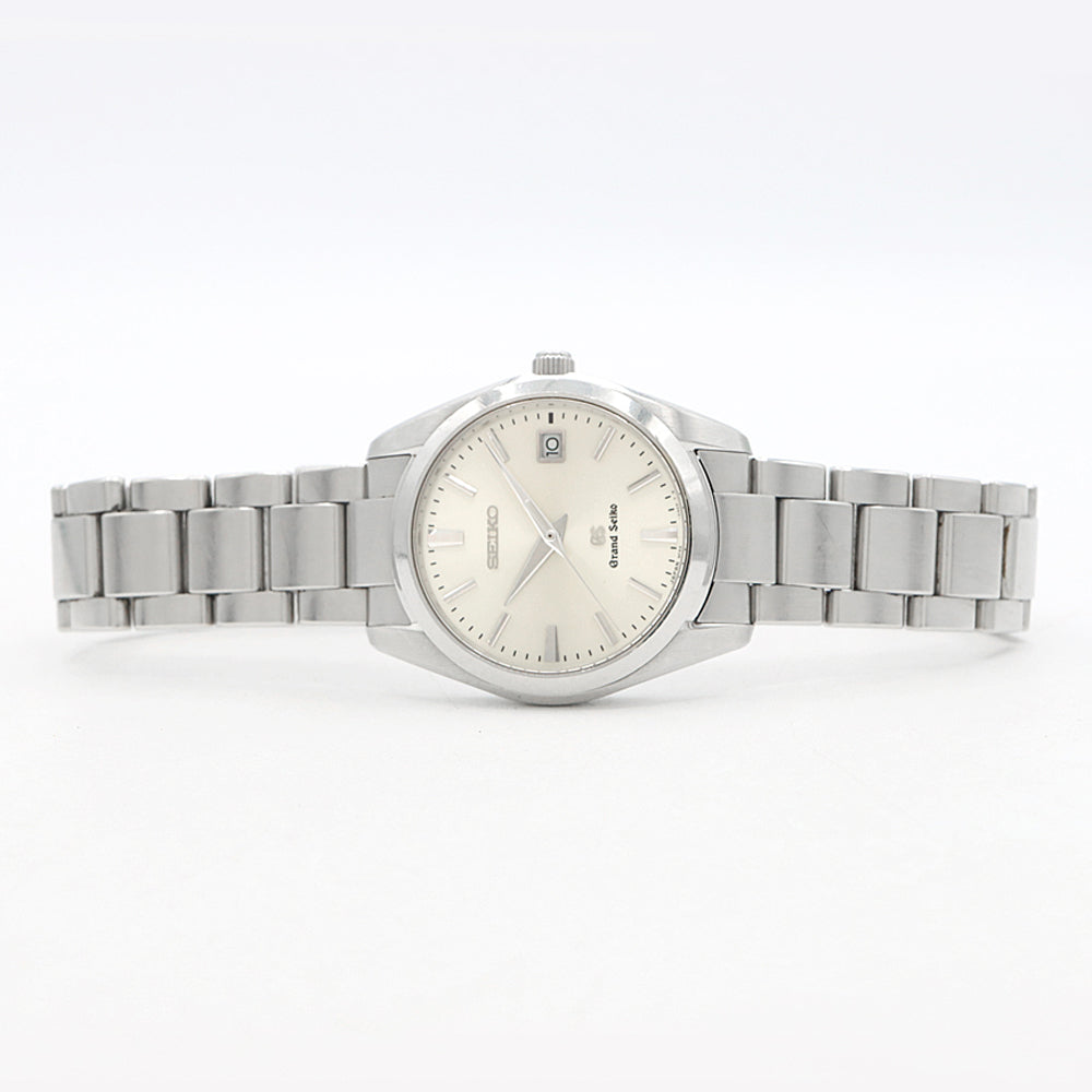 電池交換済 SEIKO セイコー GS グランドセイコー ヘリテージコレクション 9F62-0AB0 デイト 100m防水 シルバー SS ステンレス メンズ クォーツ【6ヶ月保証】【腕時計】【中古】