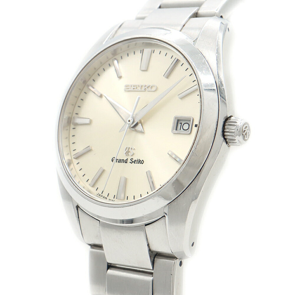 電池交換済 SEIKO セイコー GS グランドセイコー ヘリテージコレクション 9F62-0AB0 デイト 100m防水 シルバー SS ステンレス メンズ クォーツ【6ヶ月保証】【腕時計】【中古】