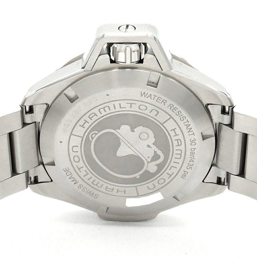 HAMILTON ハミルトン カーキ ネイビー オープンウォーター オート H774850 300m防水 黒 ブラック SS ステンレス メンズ 自動巻き 【6ヶ月保証】【腕時計】【中古】