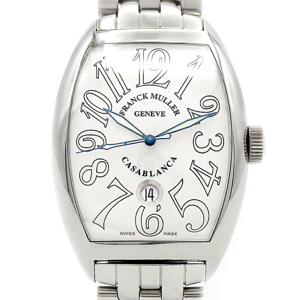 FRANCK MULLER フランクミュラー カサブランカ 8880C DT デイト 白 ホワイト SS ステンレス メンズ 自動巻き【6ヶ月保証】【中古】【腕時計】