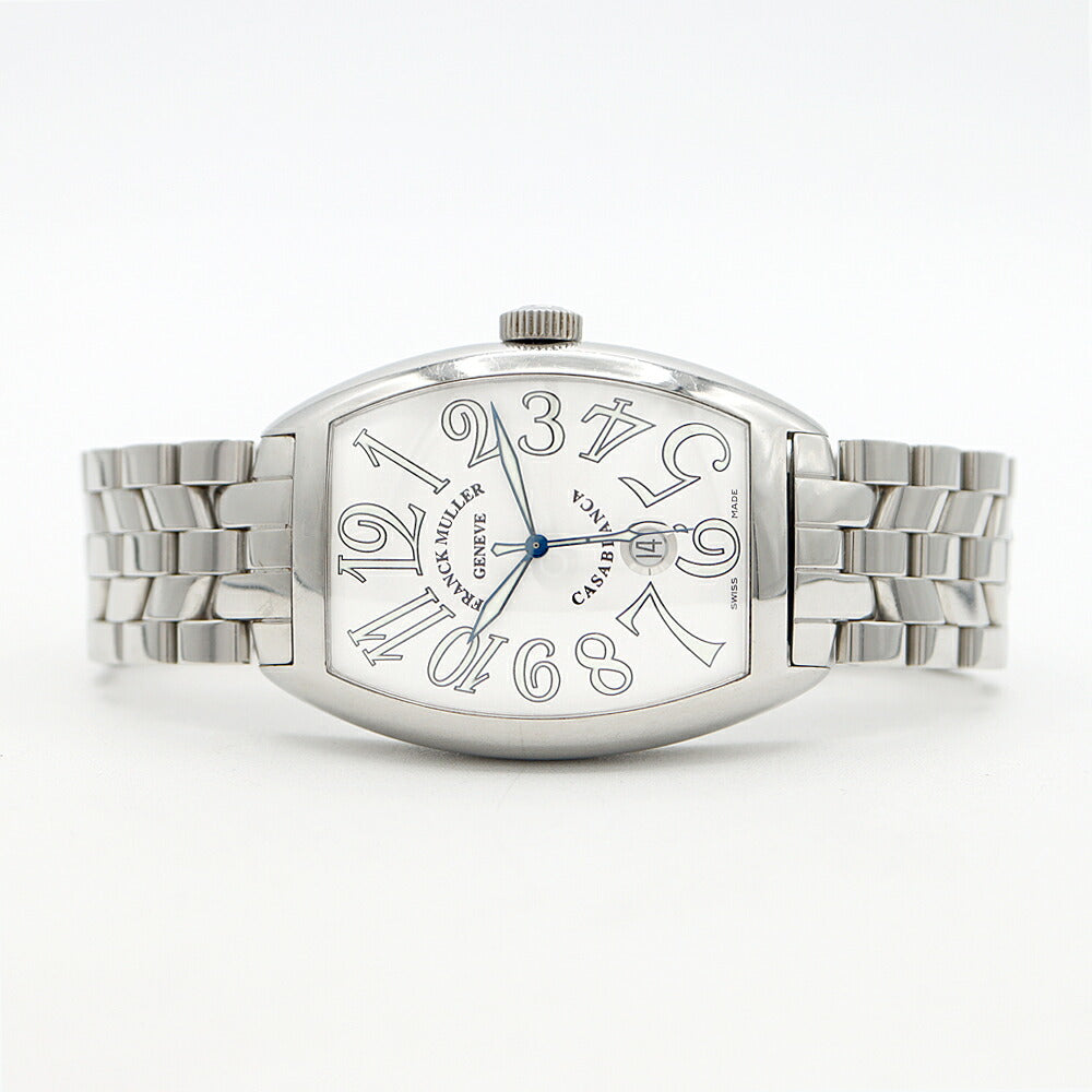 FRANCK MULLER フランクミュラー カサブランカ 8880C DT デイト 白 ホワイト SS ステンレス メンズ 自動巻き【6ヶ月保証】【中古】【腕時計】