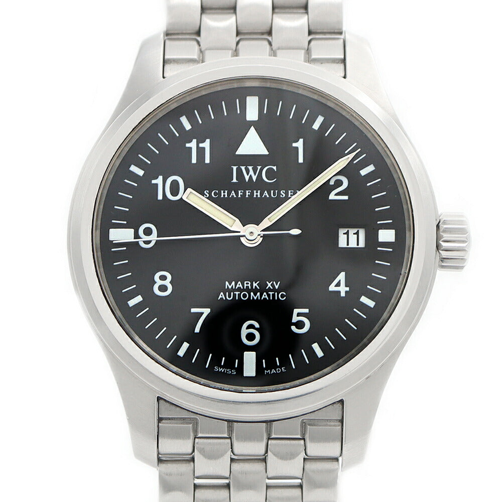 IWC インターナショナルウォッチカンパニー パイロットウォッチ マークXV IW325307 デイト 黒 ブラック SS ステンレス メンズ 自動巻き マーク15【6ヶ月保証】【腕時計】【中古】