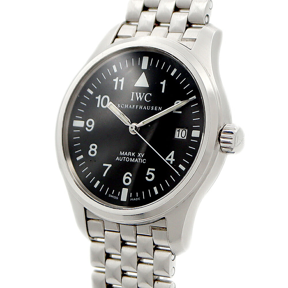 IWC インターナショナルウォッチカンパニー パイロットウォッチ マークXV IW325307 デイト 黒 ブラック SS ステンレス メンズ 自動巻き マーク15【6ヶ月保証】【腕時計】【中古】