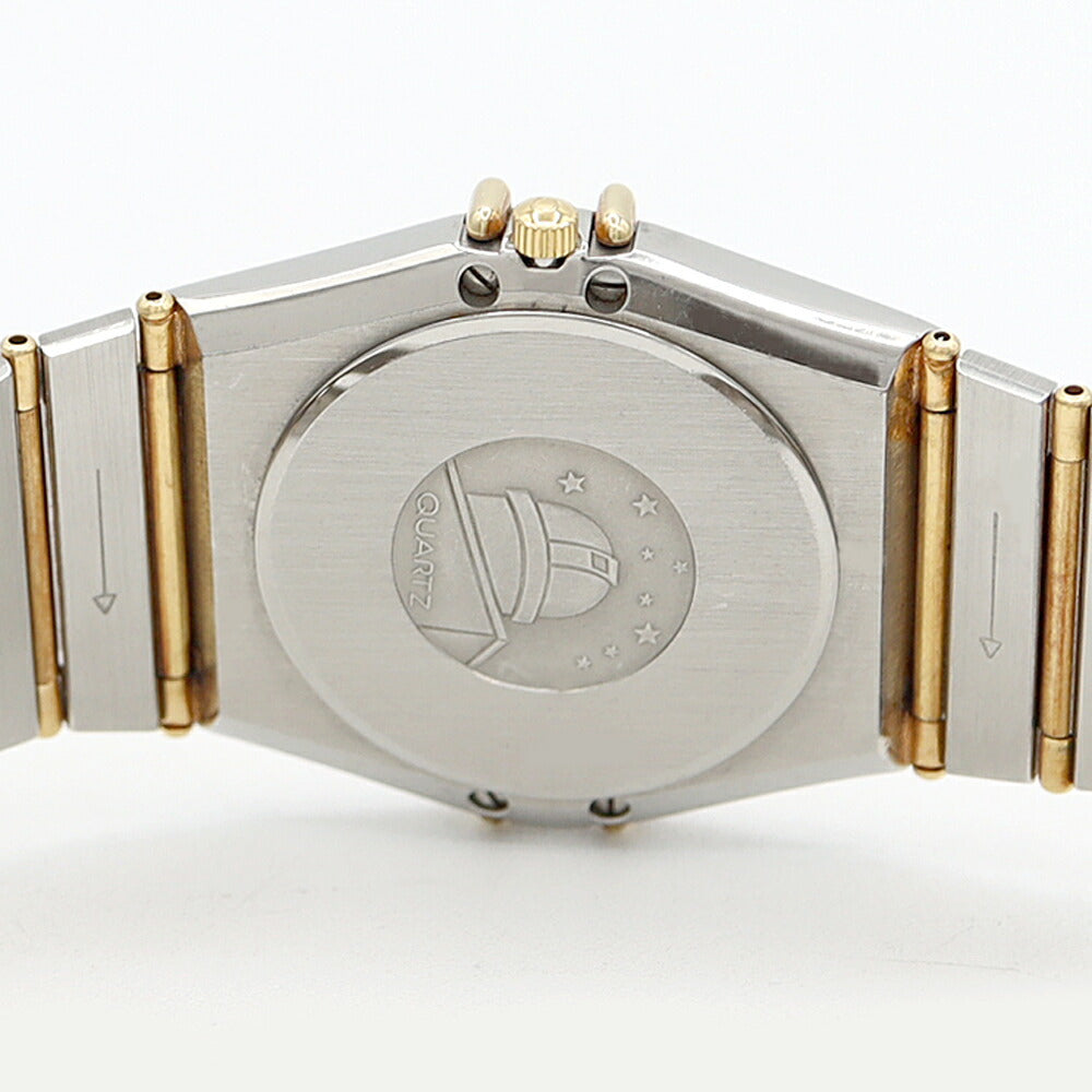 Battery replaced OMEGA Constellation 398.0869 Cal.1444 Day Date White YG Yellow Gold SS Stainless Steel Combi Men's Quartz Antique Vintage [Watch] [Used]