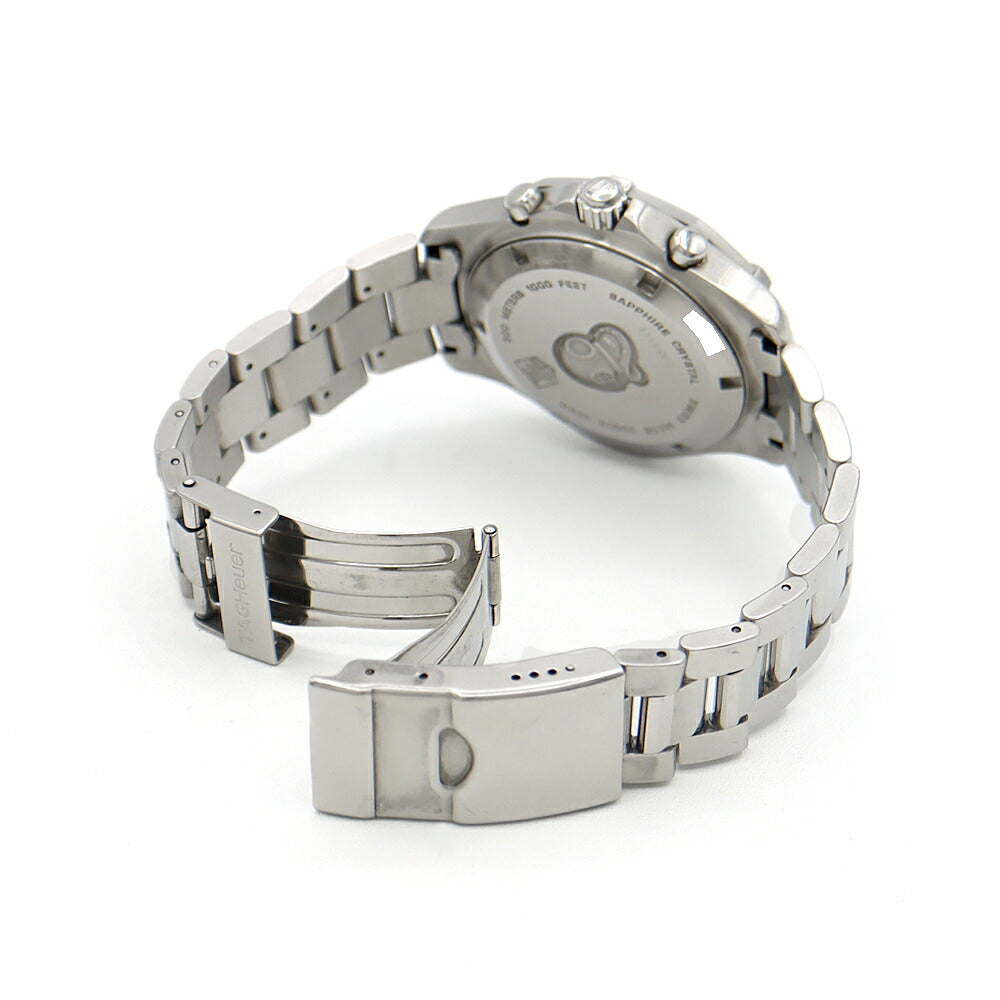 Battery replaced TAG Heuer Aquaracer Chronograph CAF1111 Date 300m Water Resistant Silver SS Stainless Steel Men's Quartz [6 Month Warranty] [Watch] [Used]