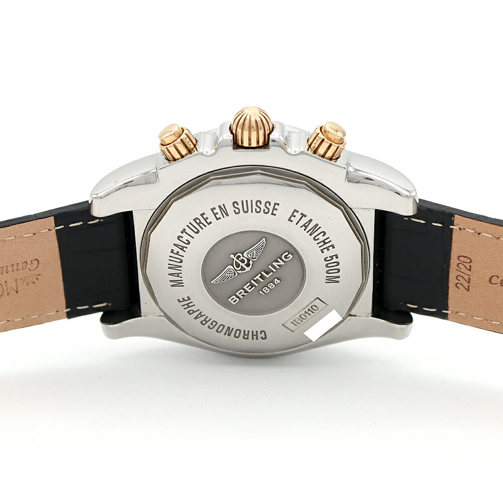 Internally inspected BREITLING Chronomat 44 Bikoro IB0110 Chronograph 500m Water Resistant Date Silver YG Yellow Gold SS Stainless Steel Combi Genuine Buckle Men's Automatic Winding [6 Month Warranty] [Watch] [Used]