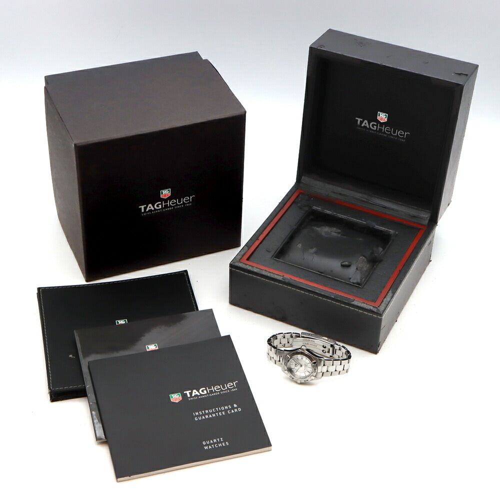 電池交換済 TAG Heuer タグホイヤー アクアレーサー WAF1412 デイト 300m防水 シルバー SS ステンレス レディース クォーツ【6ヶ月保証】【腕時計】【中古】