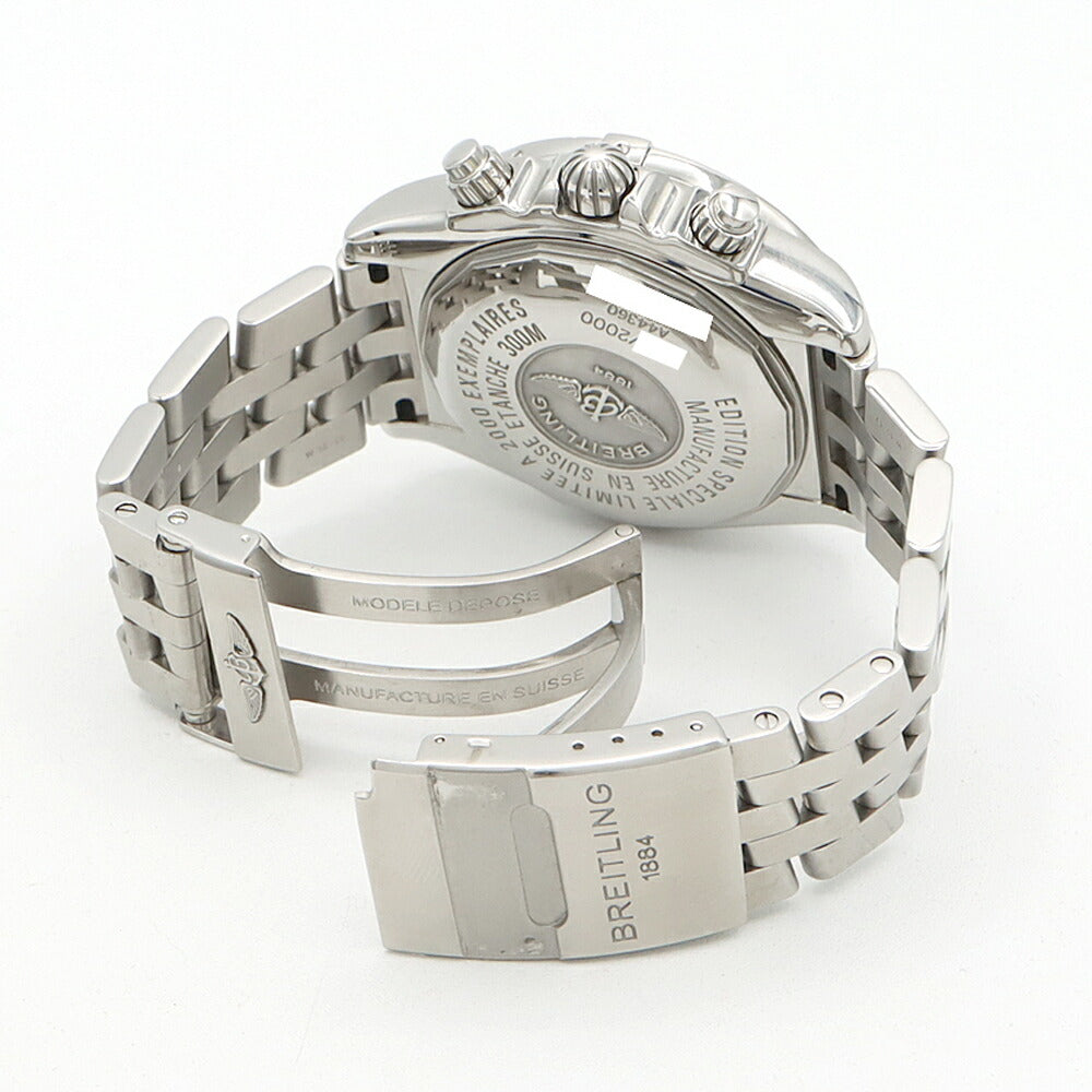 BREITLING ブライトリング クロノマット ブラックバード 2000本限定 A44360 クロノグラフ ビッグデイト 300m防水 黒 ブラック SS ステンレス メンズ 自動巻き【6ヶ月保証】【腕時計】【中古】