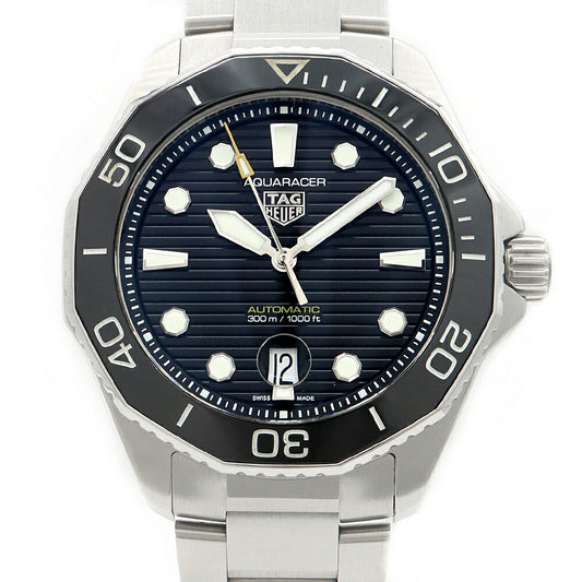 内部点検済 TAG Heuer タグホイヤー アクアレーサー プロフェッショナル300 WBP201A デイト 300m防水 黒 ブラック SS ステンレス CE セラミック メンズ 自動巻き【6ヶ月保証】【腕時計】【中古】