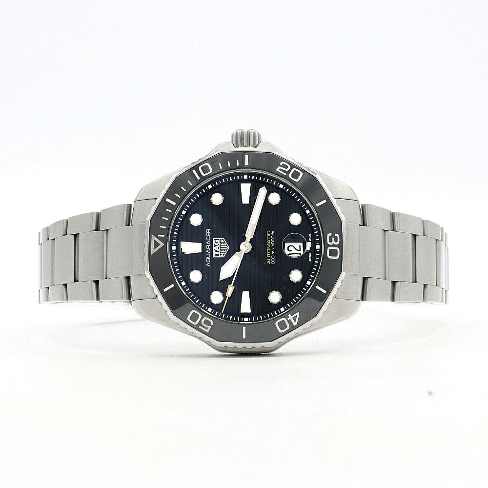 内部点検済 TAG Heuer タグホイヤー アクアレーサー プロフェッショナル300 WBP201A デイト 300m防水 黒 ブラック SS ステンレス CE セラミック メンズ 自動巻き【6ヶ月保証】【腕時計】【中古】