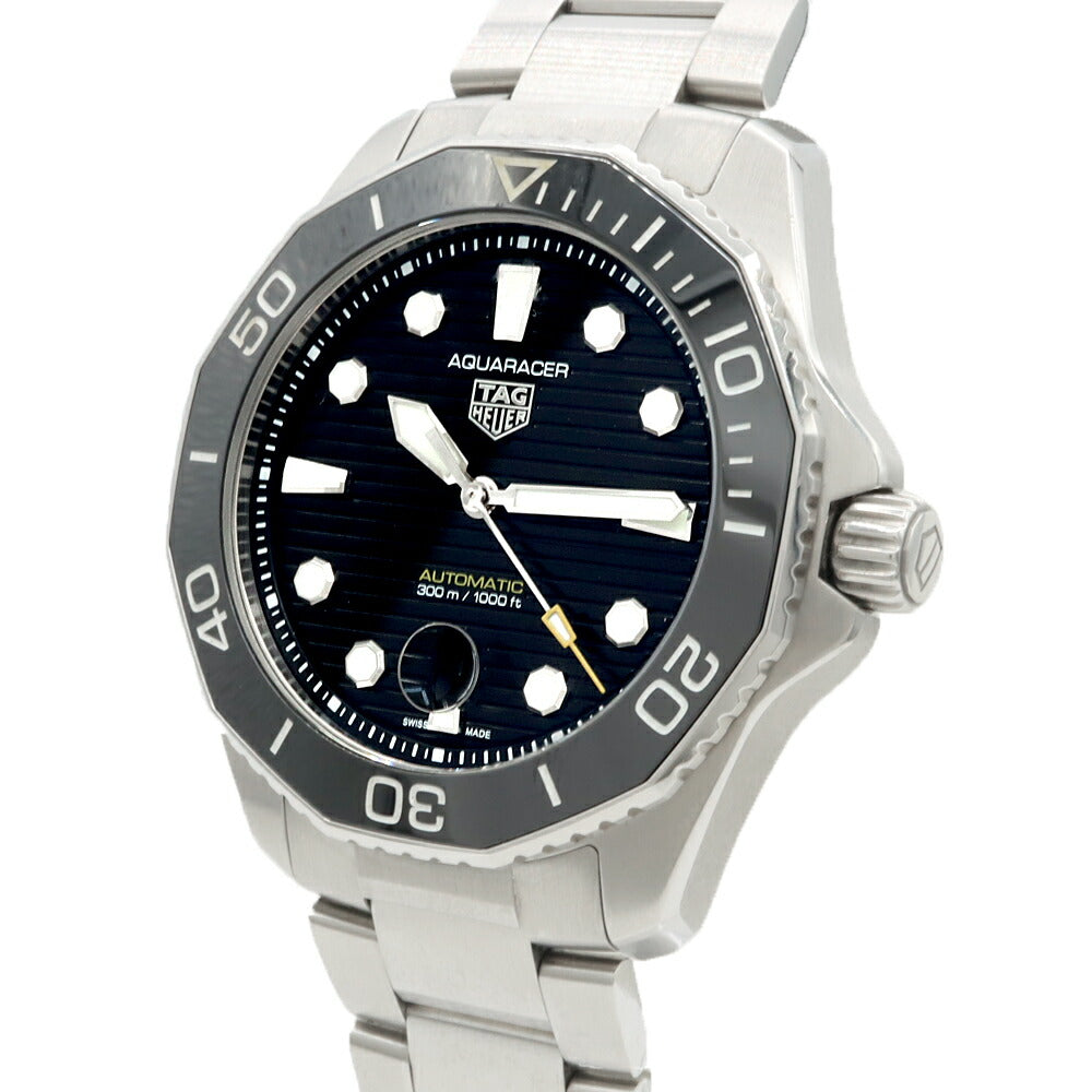 内部点検済 TAG Heuer タグホイヤー アクアレーサー プロフェッショナル300 WBP201A デイト 300m防水 黒 ブラック SS ステンレス CE セラミック メンズ 自動巻き【6ヶ月保証】【腕時計】【中古】