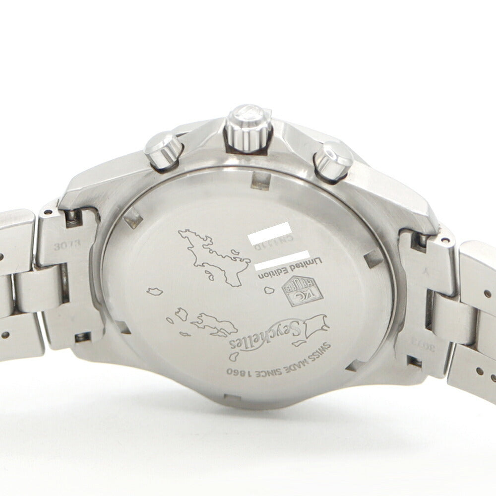 Battery replaced TAG Heuer Exclusive 2000 Seychelles Islands Limited to 3000 pieces CN111D Chronograph 100m Water Resistant Date Blue Blue SS Stainless Steel Men's Quartz [6 Month Warranty] [Watch] [Used]