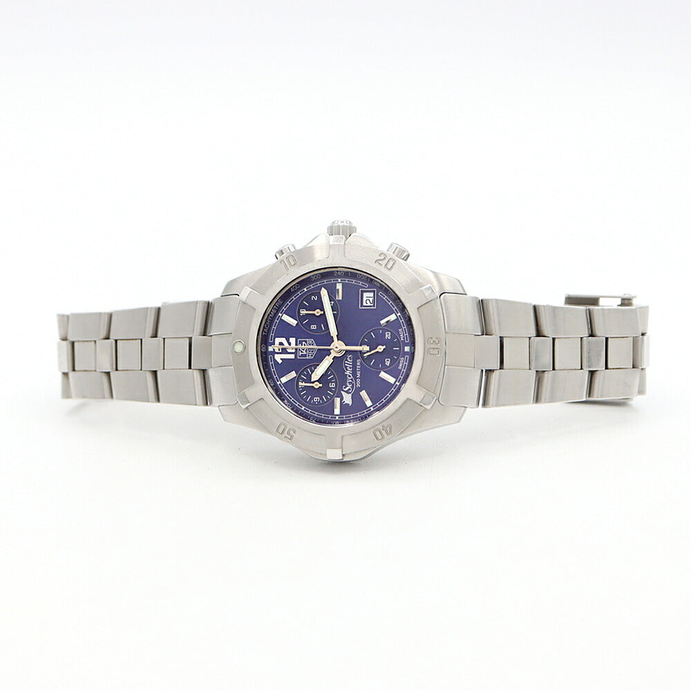Battery replaced TAG Heuer Exclusive 2000 Seychelles Islands Limited to 3000 pieces CN111D Chronograph 100m Water Resistant Date Blue Blue SS Stainless Steel Men's Quartz [6 Month Warranty] [Watch] [Used]