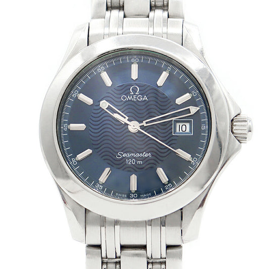 Battery replaced OMEGA Seamaster 2511.81 Date 120m Water Resistant Blue SS Stainless Steel Men's Quartz [6 Month Warranty] [Watch] [Used]