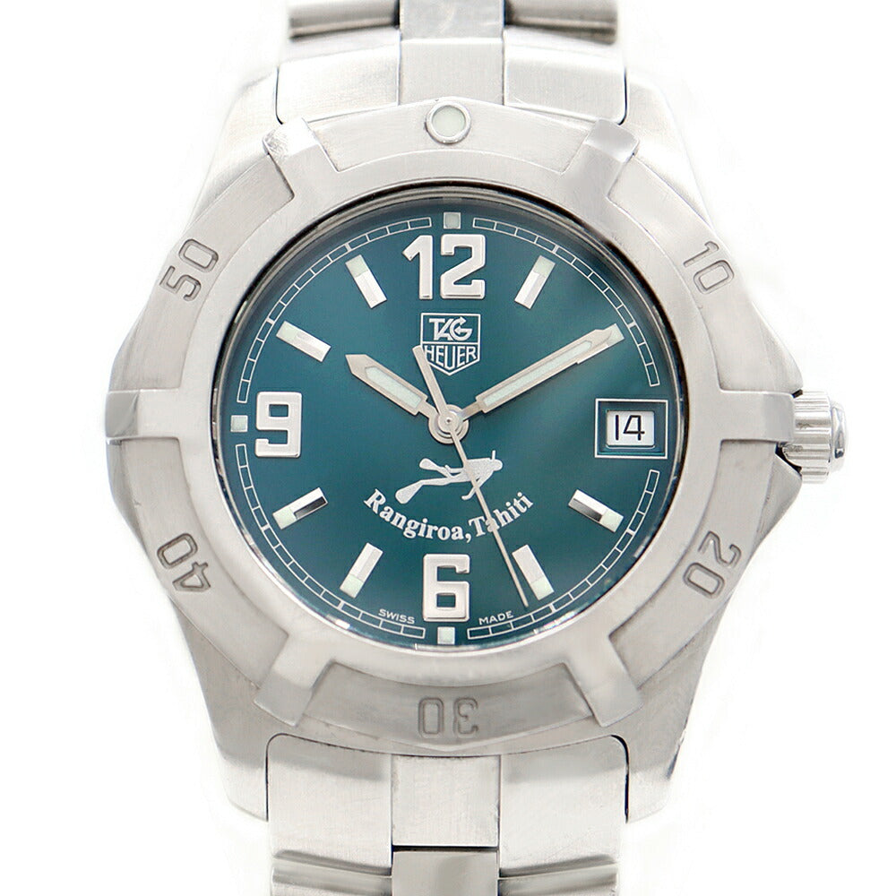 Battery replaced TAG Heuer 2000 Exclusive Rangiroa Tahiti Limited to 3000 pieces worldwide WN111A BA0332 200m Water Resistant Date Blue Green SS Stainless Steel Men's Quartz [6 Month Warranty] [Watch] [Used]