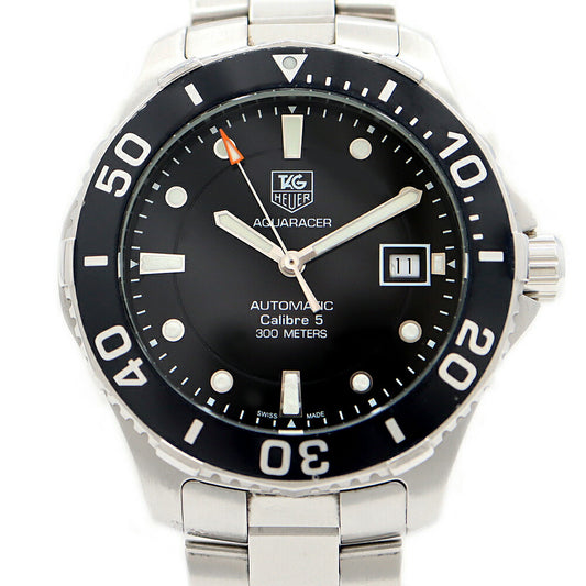 TAG Heuer TAG Heuer Aquaracer Caliber 5 WAN2110 BA0822 300m Water Resistant Date Black SS Stainless Steel Men's Automatic Winding [6 Month Warranty] [Watch] [Used]