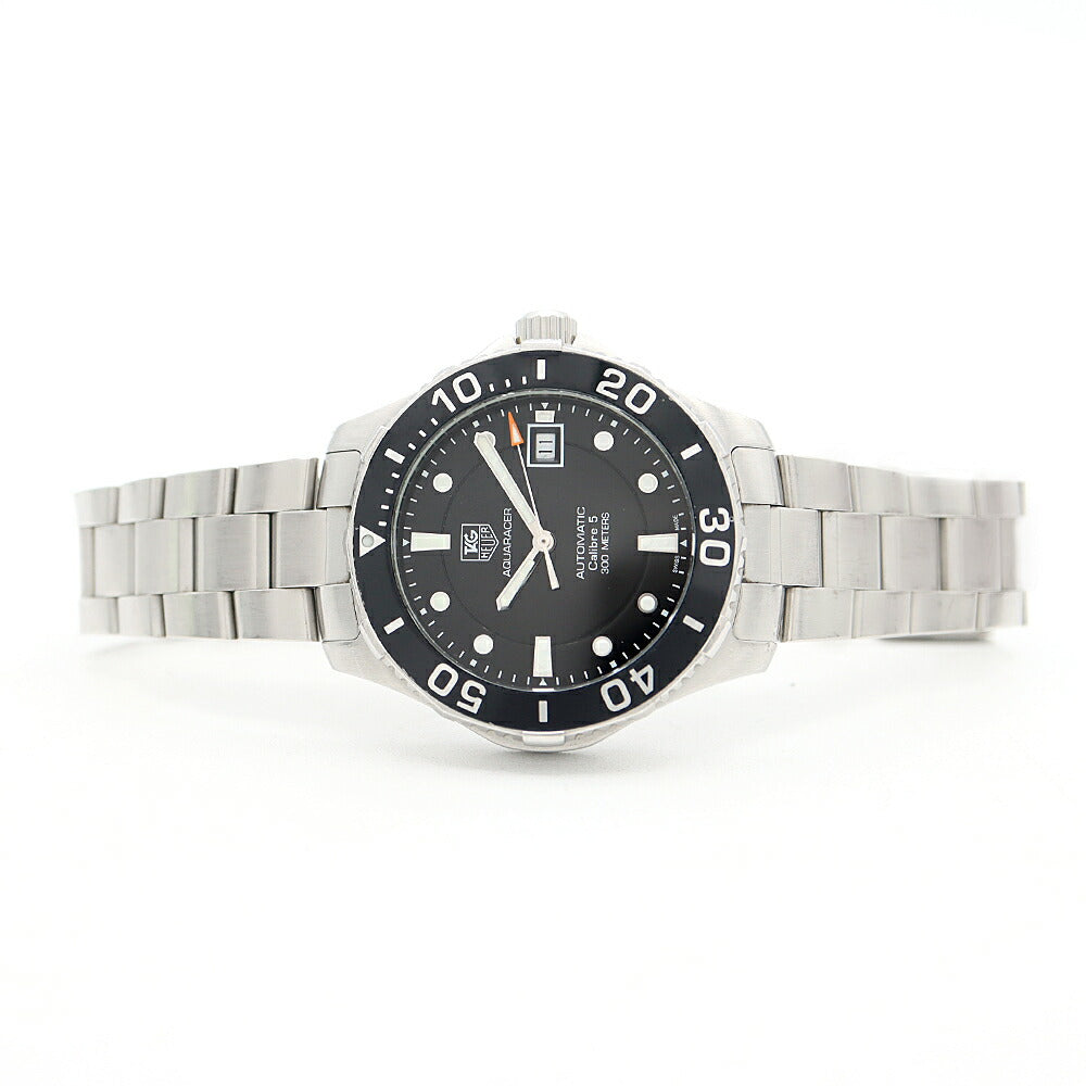 TAG Heuer タグホイヤー アクアレーサー キャリバー5 WAN2110 BA0822 300m防水 デイト 黒 ブラック SS ステンレス メンズ 自動巻き【6ヶ月保証】【腕時計】【中古】