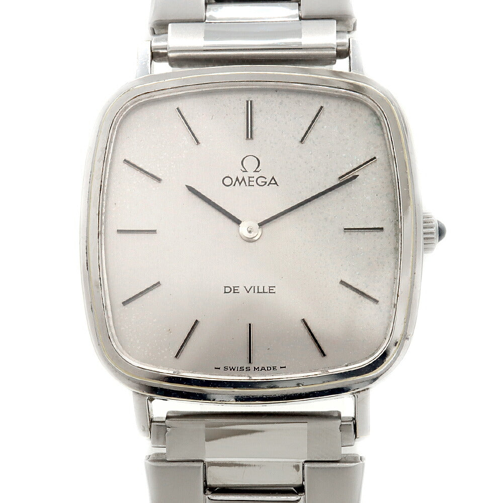 OMEGA オメガ DeVille デビル スクエア 111.0118 Cal.625 17石 シルバー SS ステンレス メンズ 手巻き アンティーク ヴィンテージ デヴィル【腕時計】【中古】