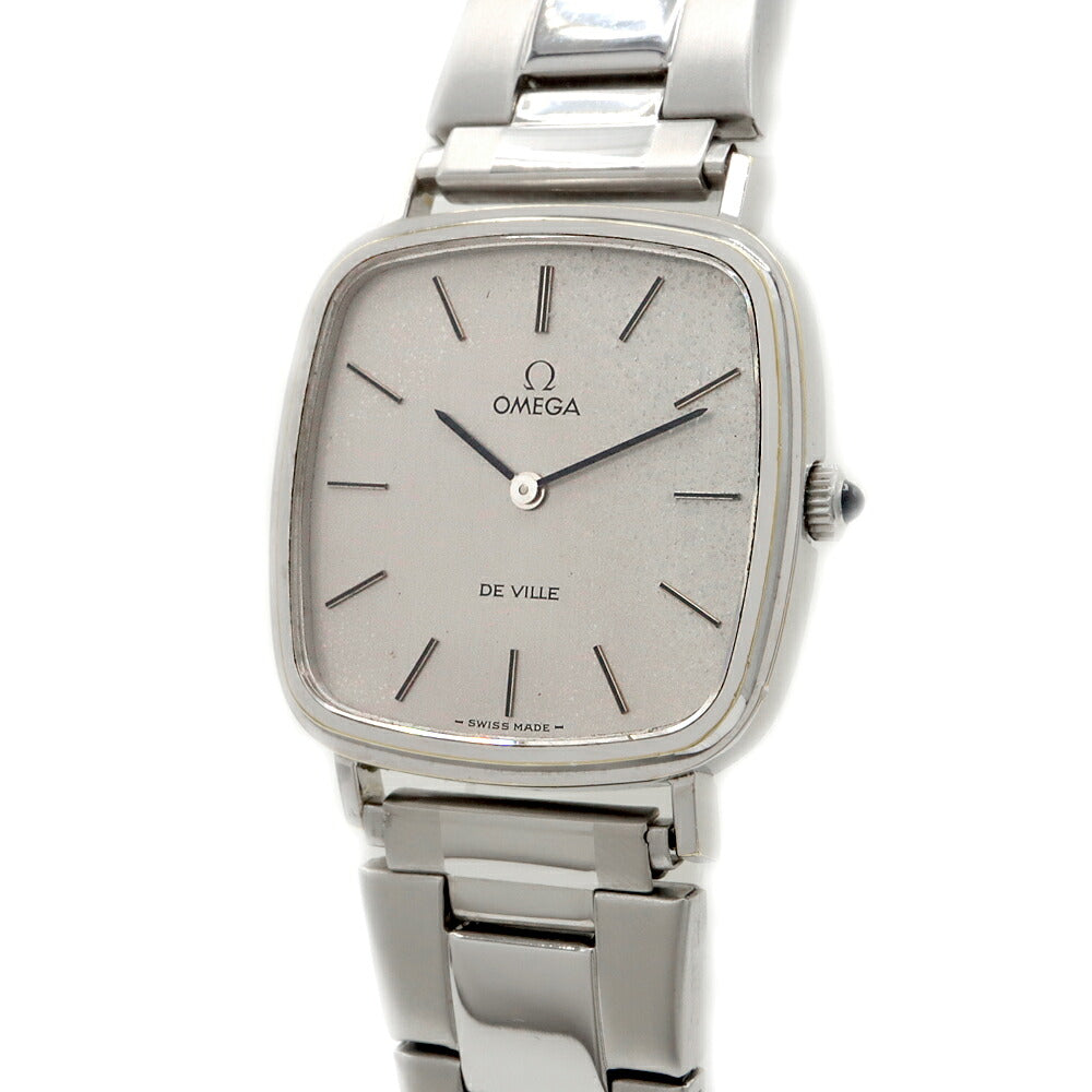 OMEGA オメガ DeVille デビル スクエア 111.0118 Cal.625 17石 シルバー SS ステンレス メンズ 手巻き アンティーク ヴィンテージ デヴィル【腕時計】【中古】