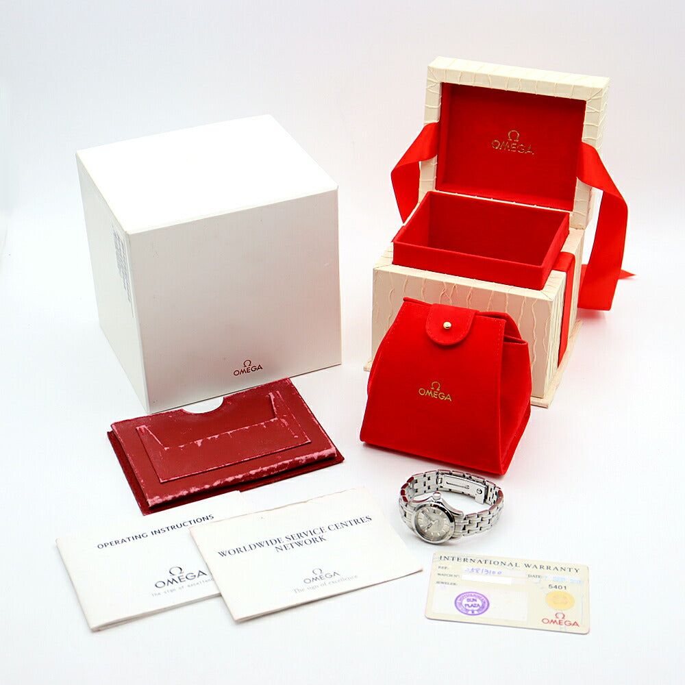 電池交換済 OMEGA オメガ シーマスター 120 2581.31 デイト 120m防水 シルバー SS ステンレス レディース クォーツ【6ヶ月保証】【腕時計】【中古】