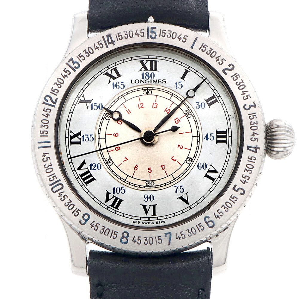 LONGINES Lindbergh Hour Angle Watch 628.5229 White White Silver SS Stainless Steel Men's Automatic Winding [6 Month Warranty] [Watch] [Used]