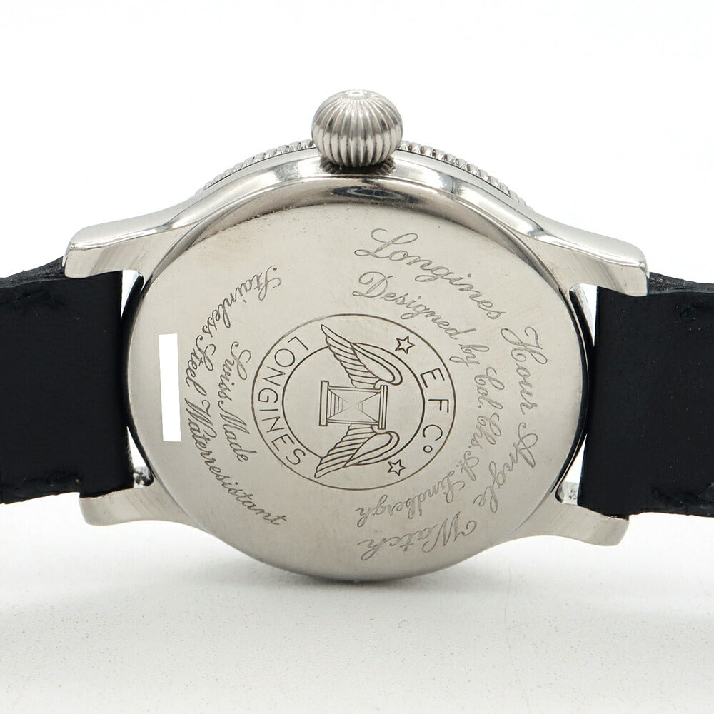 LONGINES ロンジン リンドバーグ アワーアングル ウォッチ 628.5229 白 ホワイト シルバー SS ステンレス メンズ 自動巻き 【6ヶ月保証】【腕時計】【中古】