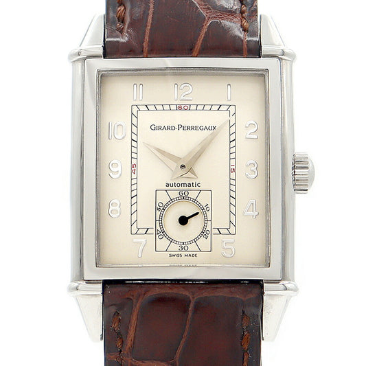 GIRARD PERREGAUX GIRARD PERREGAUX Vintage 1945 2594 Small Second Silver SS Stainless Steel Genuine Belt Genuine Buckle Men's Automatic Winding [6 Month Warranty] [Watch] [Used]