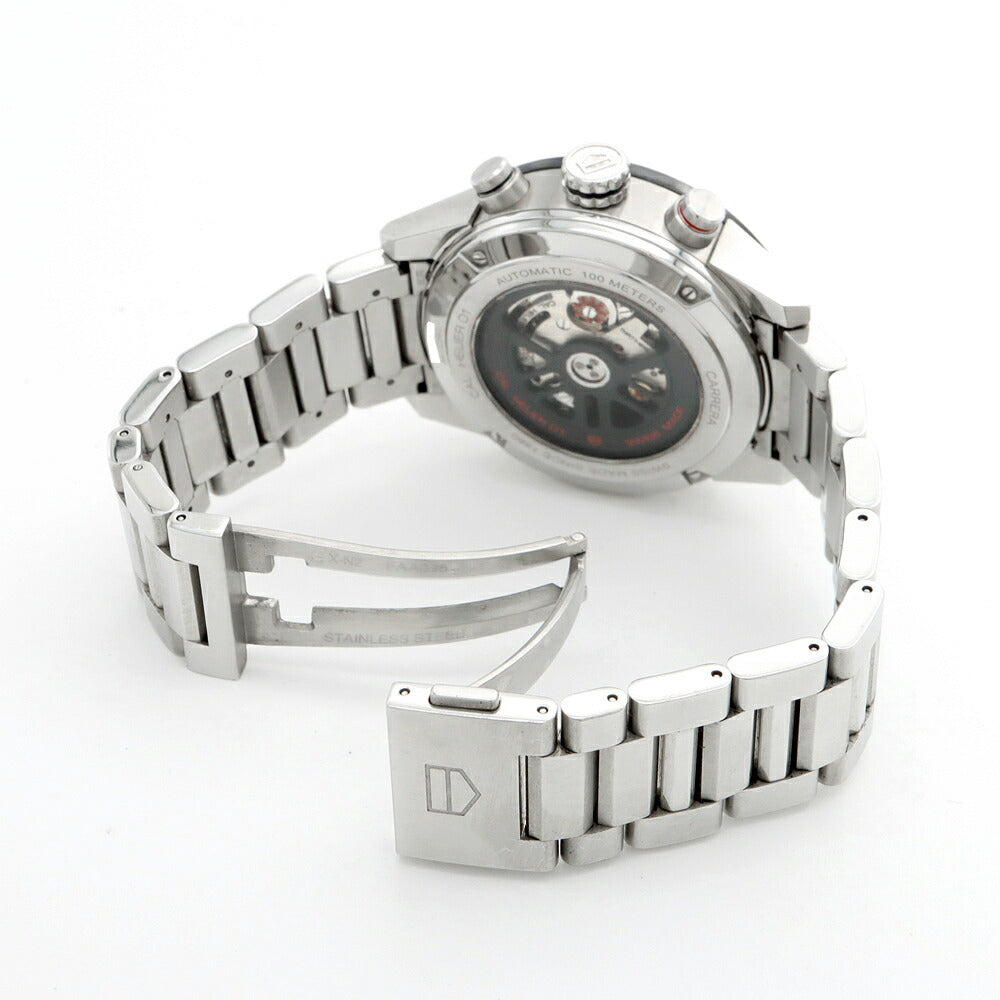 TAG Heuer タグホイヤー カレラ キャリバーホイヤー 01 クロノグラフ CAR201W 100m防水 デイト 裏スケ グレー CE セラミック SS ステンレス メンズ 自動巻き【6ヶ月保証】【腕時計】【中古】