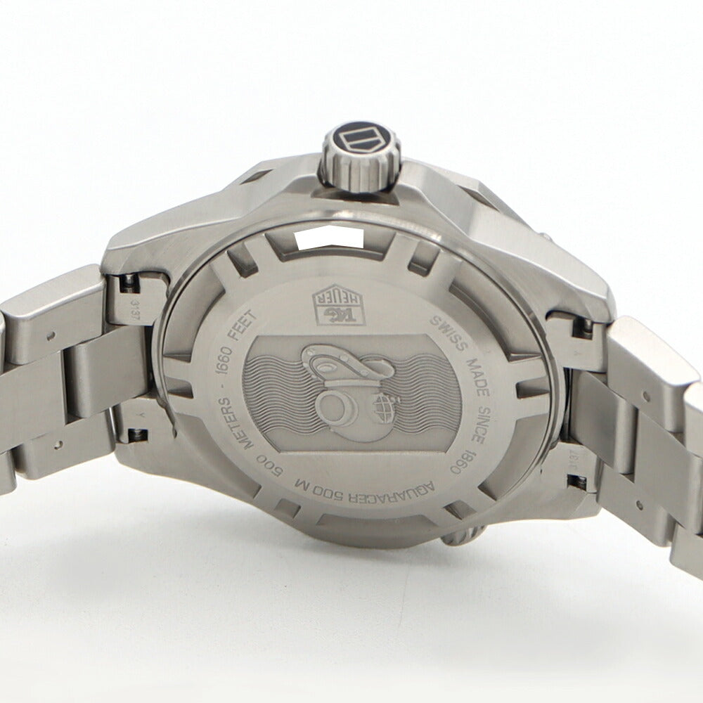 電池交換済 TAG Heuer タグホイヤー アクアレーサー WAJ1111 500m防水 デイト グレー SS ステンレス メンズ クォーツ【6ヶ月保証】【腕時計】【中古】
