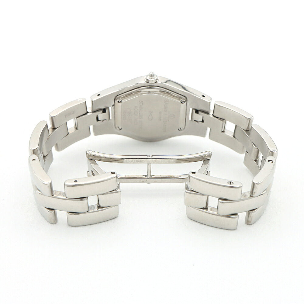 電池交換済 BAUME&MERCIER ボーム&メルシェ リネア 65305 30m防水 シルバー SS ステンレス レディース クォーツ【6ヶ月保証】【腕時計】【中古】