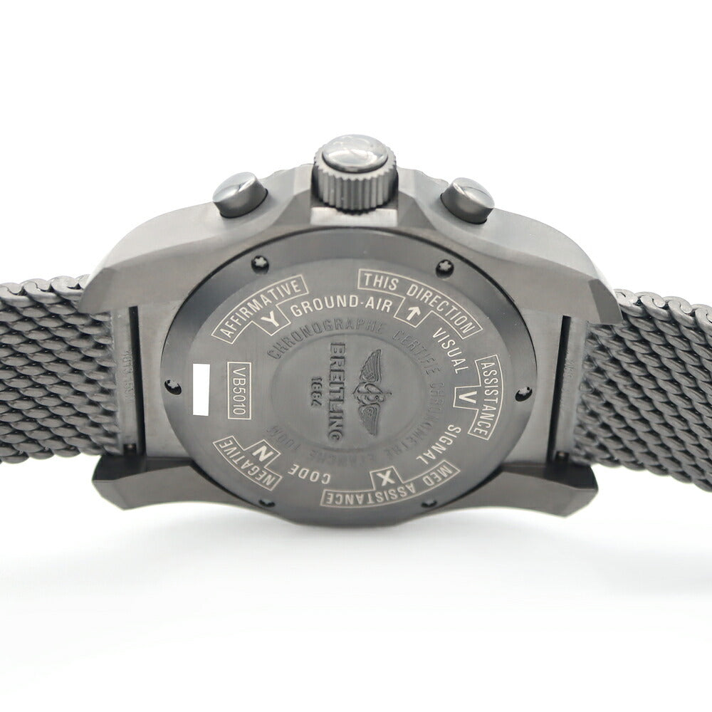 BREITLING ブライトリング コックピット B50 ナイトミッション VB5010 デイト クロノグラフ 100m防水 黒 ブラック Ti ブラックチタン メンズ デジアナ クォーツ【6ヶ月保証】【腕時計】【中古】