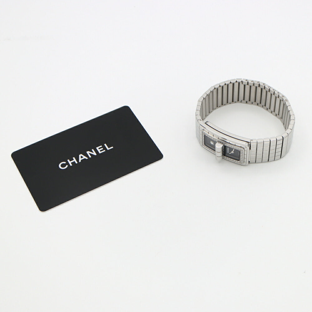 電池交換済 CHANEL シャネル コードココ ダイヤベゼル H5145 ダイヤモンド 30m防水 黒 ブラック SS ステンレス レディース クォーツ【6ヶ月保証】【腕時計】【中古】