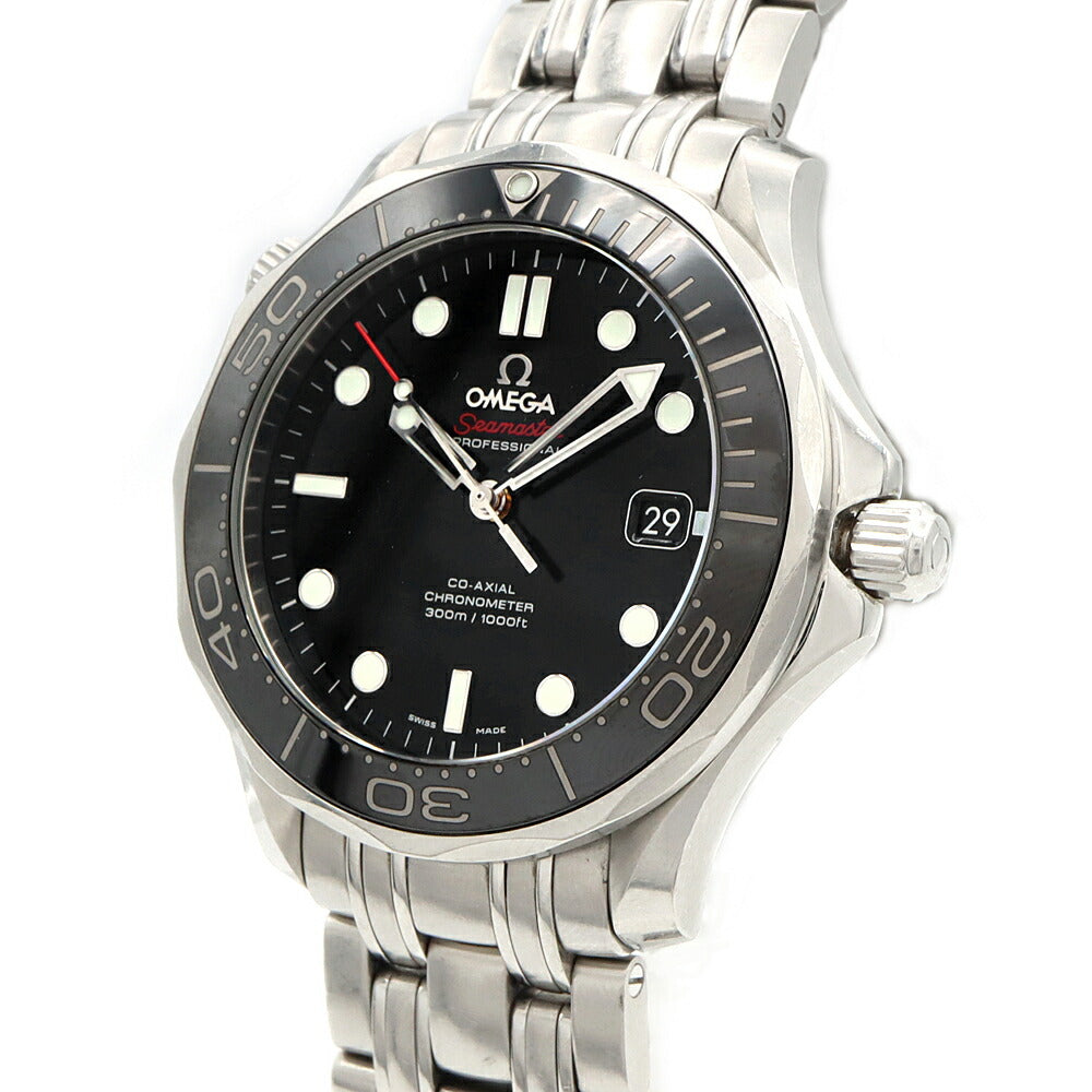 OMEGA オメガ シーマスター ダイバー 300 コーアクシャル 212.30 300m防水 デイト 黒 ブラック SS ステンレス CE セラミック メンズ 自動巻き 【6ヶ月保証】【腕時計】【中古】