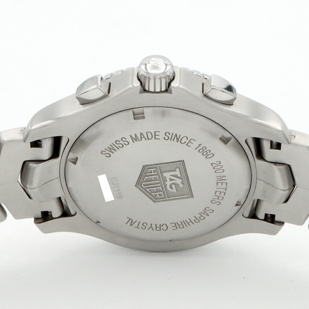 電池交換済 TAG Heuer タグホイヤー リンク クロノグラフ CJ1110 デイト 200m防水 黒 ブラック SS ステンレス メンズ クォーツ【6ヶ月保証】【腕時計】【中古】