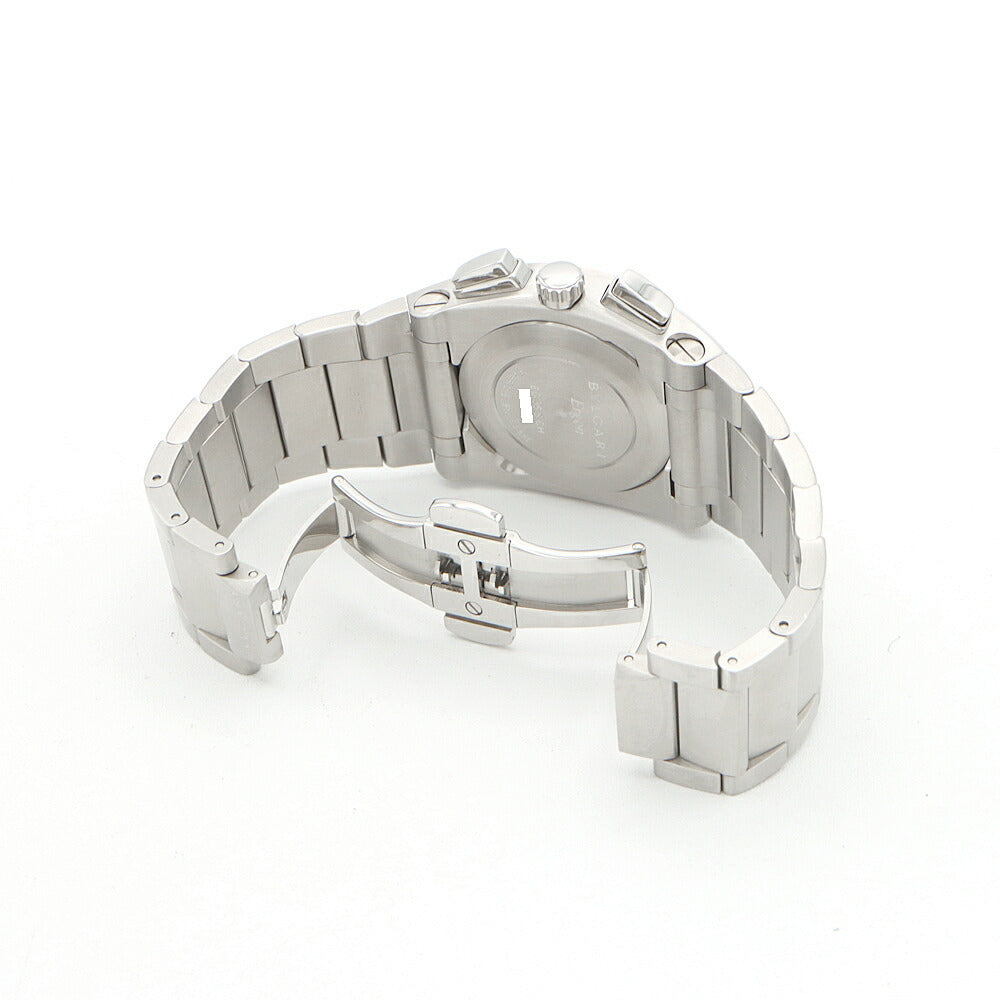 BVLGARI ブルガリ エルゴン クロノグラフ EG35SCH デイト 30m防水 スモールセコンド 黒 ブラック SS ステンレス メンズ 自動巻き【6ヶ月保証】【腕時計】【中古】