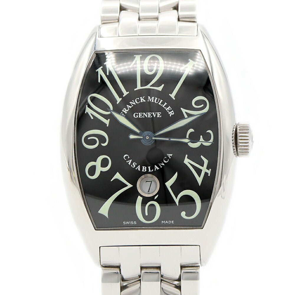 FRANCK MULLER フランクミュラー カサブランカ 8880 C DT デイト 黒 ブラック SS ステンレス メンズ 自動巻き【6ヶ月保証】【中古】【腕時計】