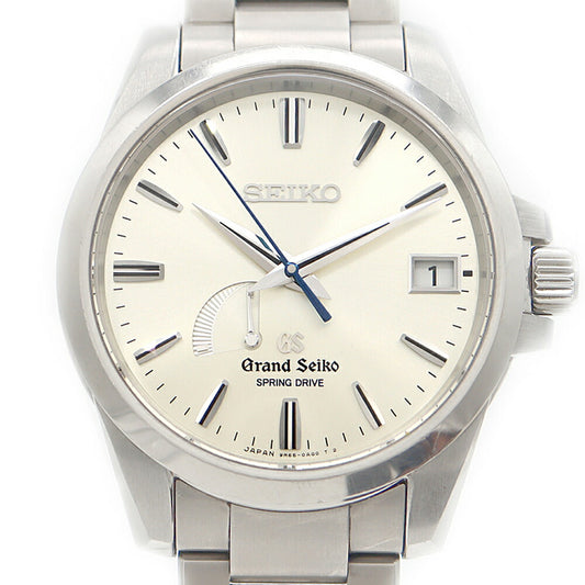 SEIKO GS Grand Seiko Spring Drive 9R65-0BG0 Power Reserve Date 100m Water Resistant Silver Ti Titanium Men's Automatic Winding [6 Month Warranty] [Watch] [Used]
