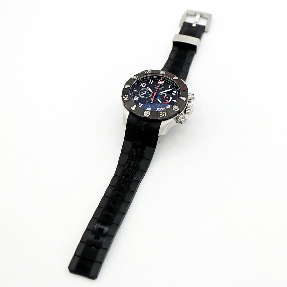 ZENITH ゼニス デファイ クラシック レインボーフライバック エルプリメロ 03.0527.4000 クロノグラフ デイト 300m防水 裏スケ 黒 ブラック SS ステンレス 純正ベルト 純正尾錠 メンズ 自動巻き【6ヶ月保証】【腕時計】【中古】