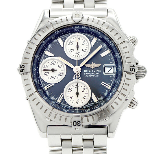 BREITLING Blackbird Chronograph A13350 Date 100m Water Resistant Gray SS Stainless Steel Men's Automatic Winding [6 Month Warranty] [Watch] [Used]