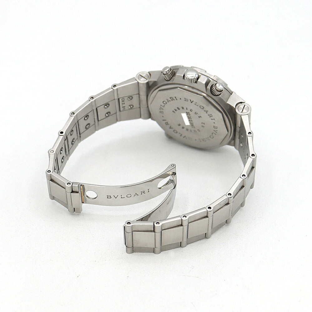 BVLGARI ブルガリ ディアゴノ スクーバ GMT SD38SGMT デイト 200m防水 黒 ブラック SS ステンレス メンズ 自動巻き【6ヶ月保証】【腕時計】【中古】