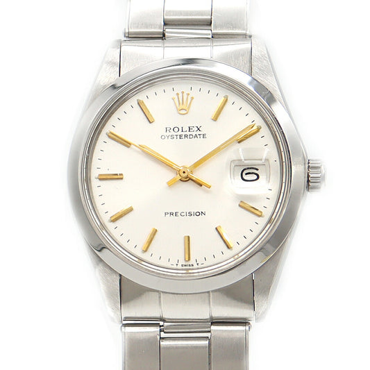 ROLEX Oysterdate Precision 6694 Cal.1225 Date Silver SS Stainless Steel Men's Manual Winding [6 Month Warranty] [Watch] [Used]
