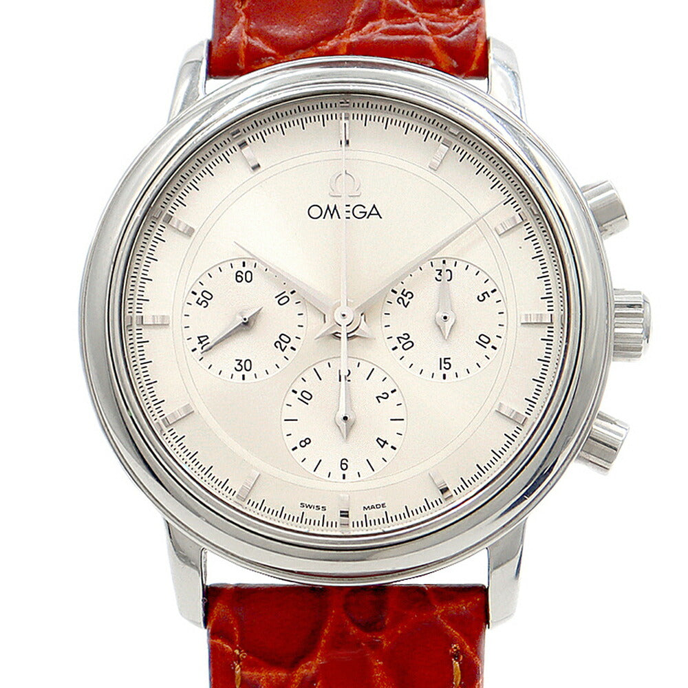 OMEGA オメガ デビル プレステージ クロノグラフ 4840.31 シルバー SS ステンレス 純正尾錠 メンズ 手巻き デヴィル【6ヶ月保証】【腕時計】【中古】