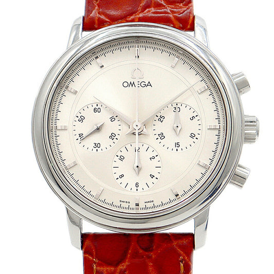 OMEGA オメガ デビル プレステージ クロノグラフ 4840.31 シルバー SS ステンレス 純正尾錠 メンズ 手巻き デヴィル【6ヶ月保証】【腕時計】【中古】