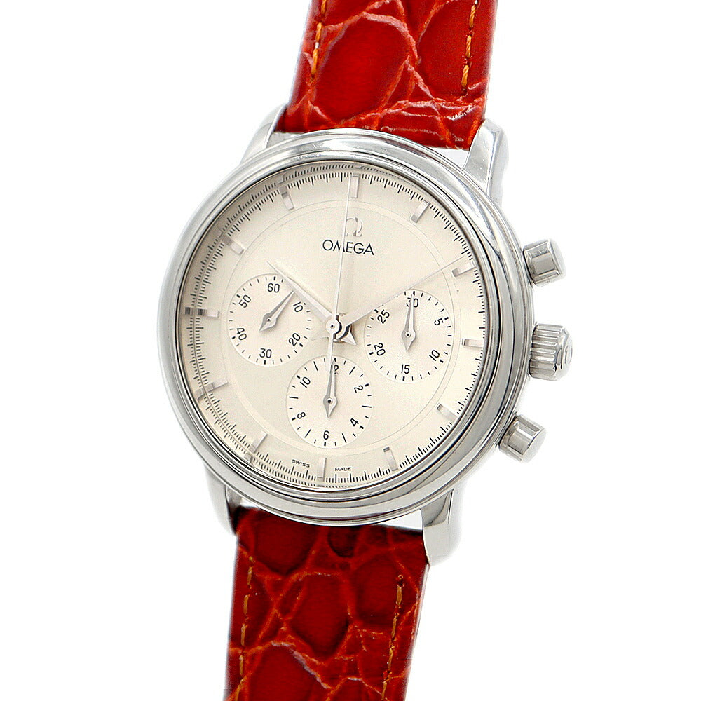 OMEGA オメガ デビル プレステージ クロノグラフ 4840.31 シルバー SS ステンレス 純正尾錠 メンズ 手巻き デヴィル【6ヶ月保証】【腕時計】【中古】