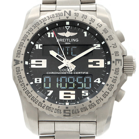 BREITLING Breitling Cockpit B50 EB5010 Date Chronograph 100m Water Resistant Black Ti Titanium Men's Digiana Quartz [6 Month Warranty] [Watch] [Used]