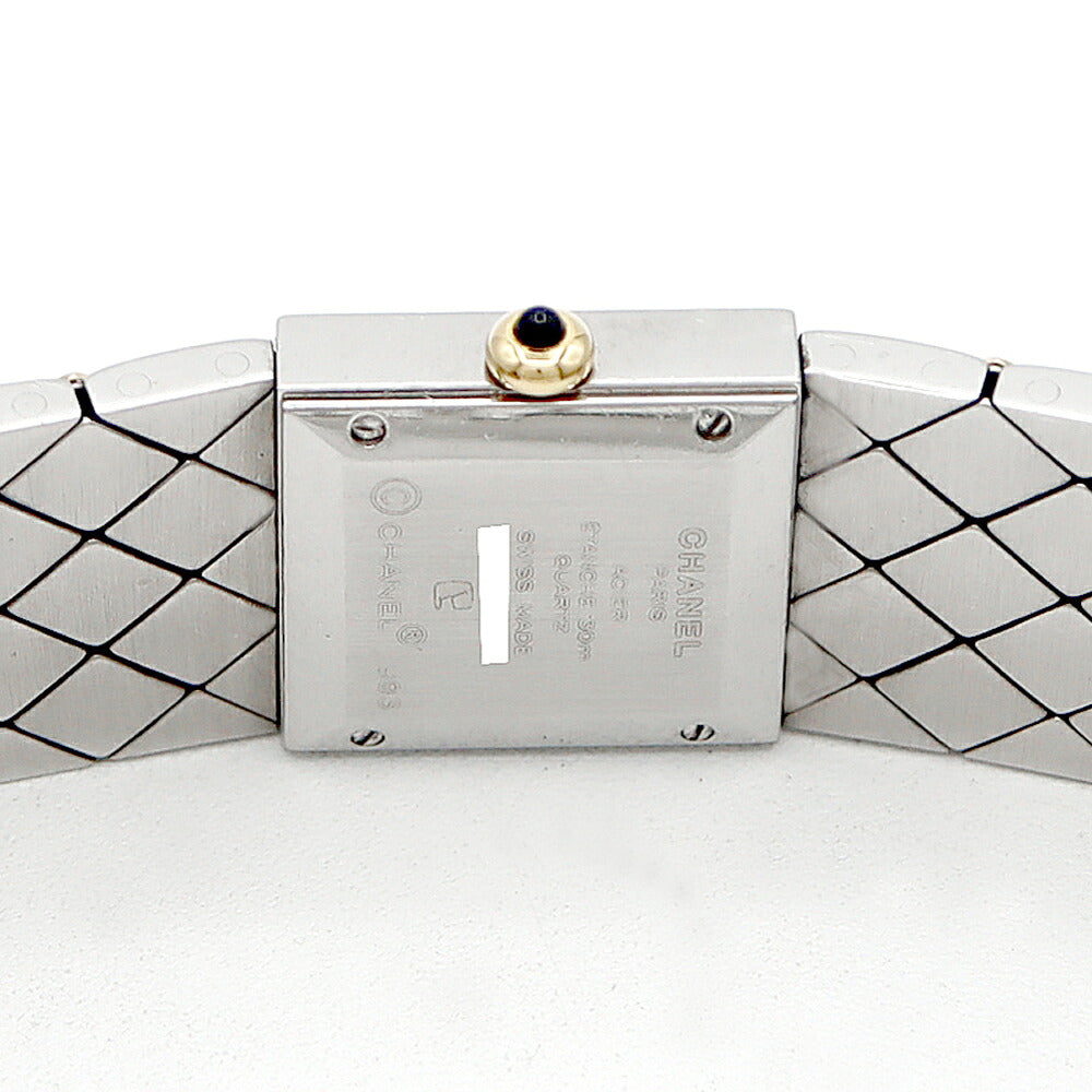 電池交換済 CHANEL シャネル マトラッセ H0475 30m防水 黒 ブラック YG イエローゴールド SS ステンレス コンビ レディース クォーツ【6ヶ月保証】【腕時計】【中古】