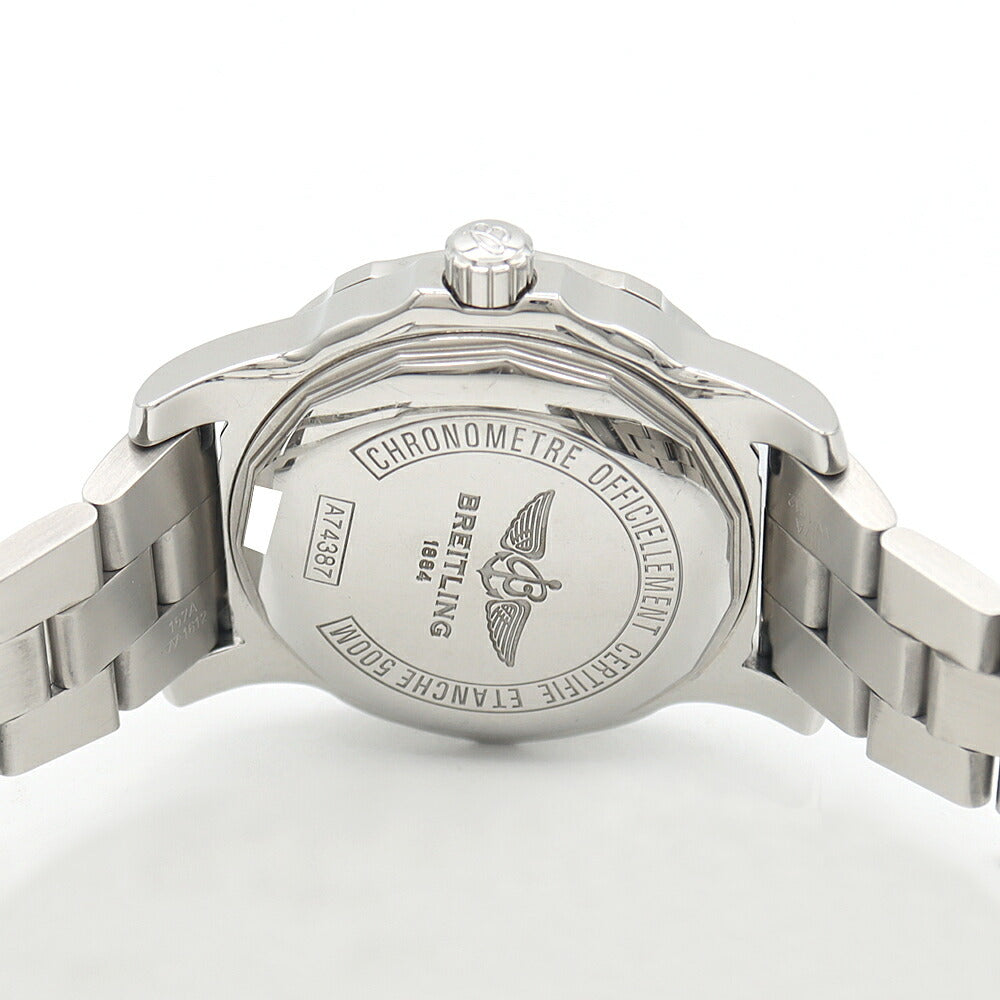 電池交換済 BREITLING ブライトリング コルト44 A74387 デイト 500m防水 アイボリー SS ステンレス メンズ クォーツ【6ヶ月保証】【腕時計】【中古】