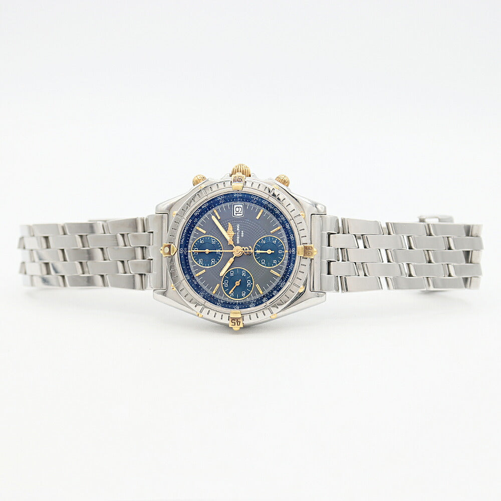 内部点検済 BREITLING ブライトリング クロノマット ビコロ B13050.1 クロノグラフ デイト グレー ブルー SS ステンレス YG イエローゴールド メンズ 自動巻き【保証6ヶ月】【腕時計】【中古】