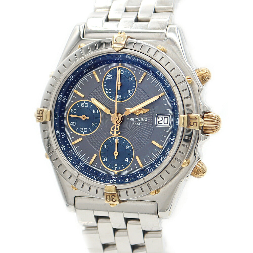 内部点検済 BREITLING ブライトリング クロノマット ビコロ B13050.1 クロノグラフ デイト グレー ブルー SS ステンレス YG イエローゴールド メンズ 自動巻き【保証6ヶ月】【腕時計】【中古】